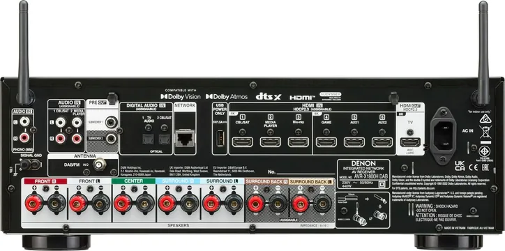 Denon AVR-X1800H DAB, vue 3