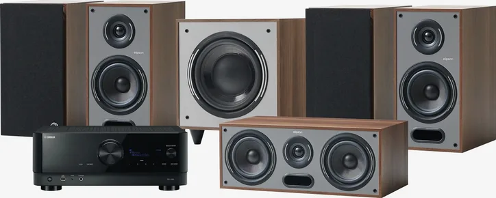 Elipson Horus 6B HCM 5.1 + Yamaha RX-V6A, vue principale