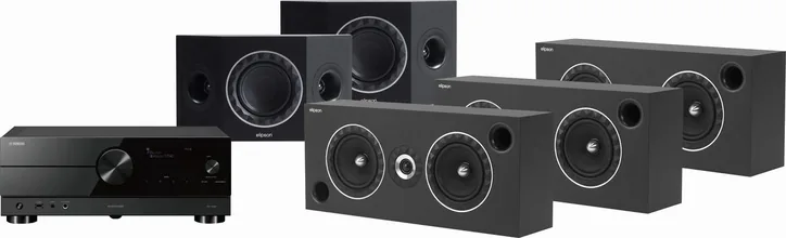 Elipson Prestige Facet 14LCR7SR + Yamaha Aventage RX-A2A, vue principale