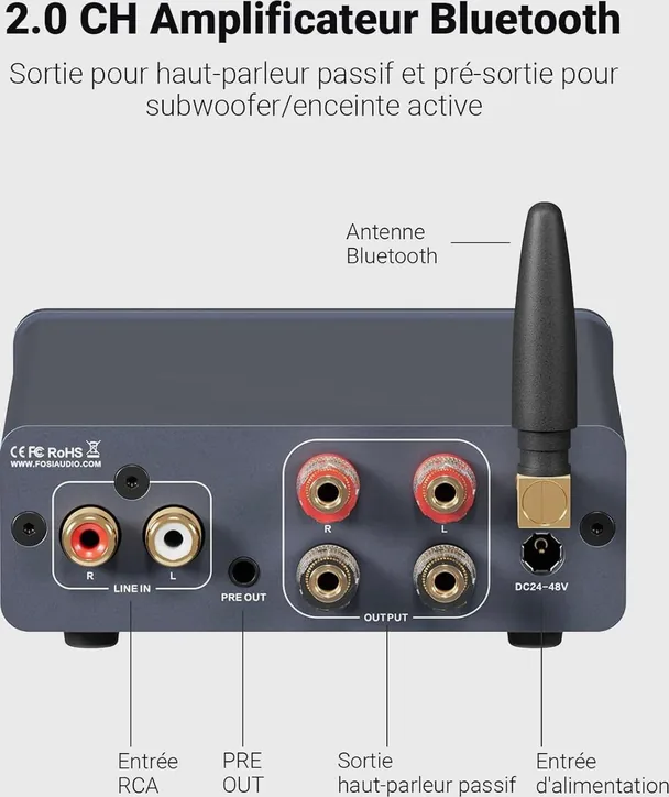 Fosi Audio BT20A MAX-32V, vue 3