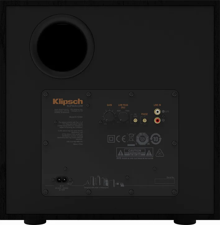 Klipsch R-101SW, vue 3