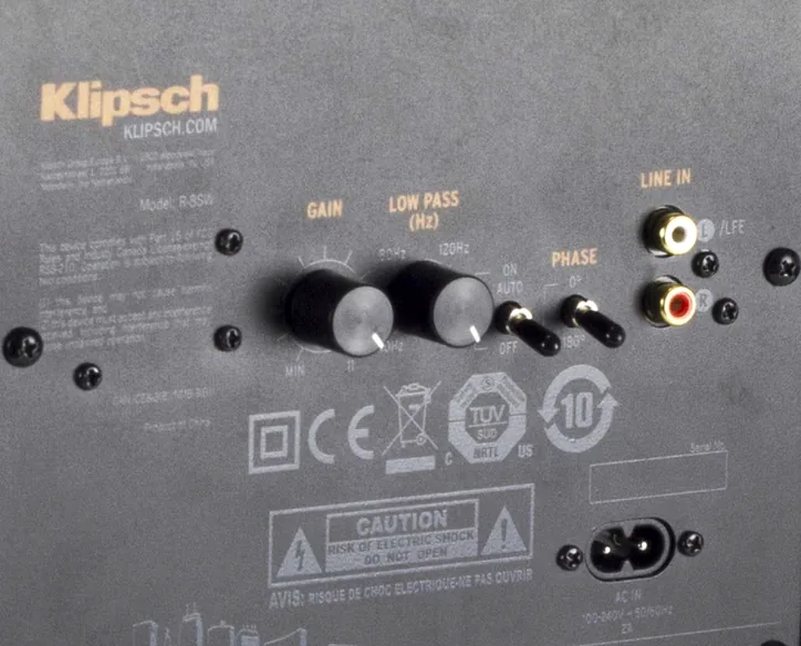 Klipsch R-8SW, vue 4