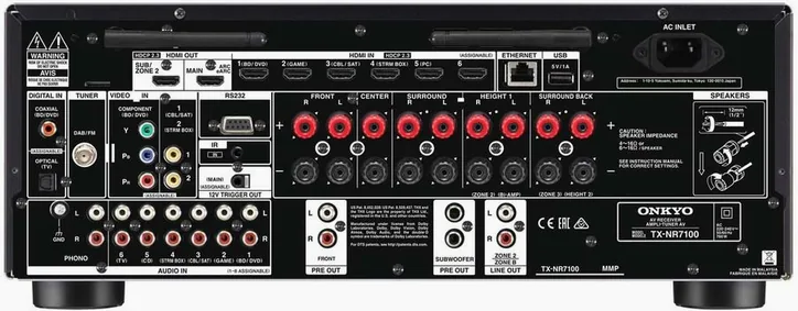 Onkyo TX-NR7100, vue 3