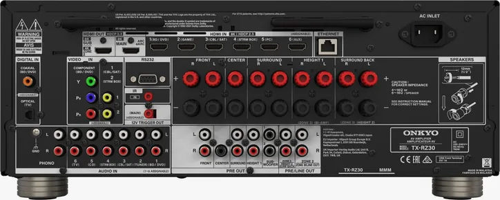 Onkyo TX-RZ30, vue 2