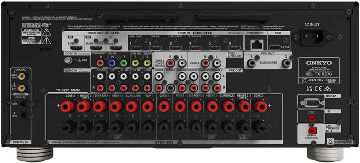 Onkyo TX-RZ70, vue 4